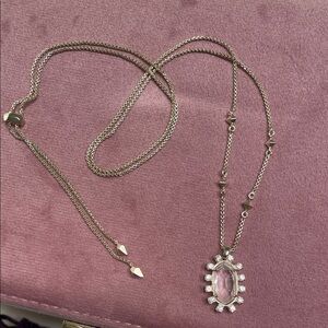 Kendra Scott Gold Necklace with Oval Gem